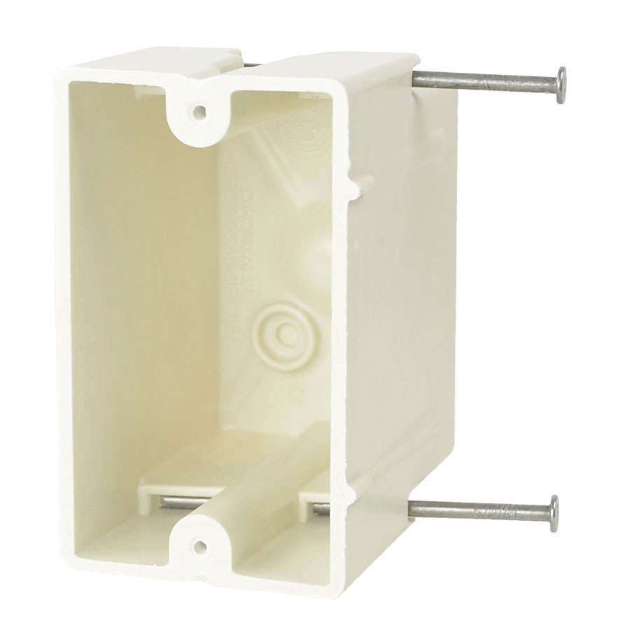 1096-NR Single gang electrical box with reverse nails