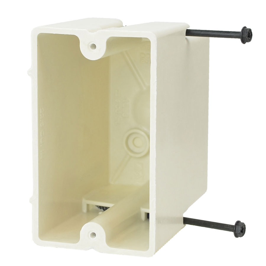 1099-SS Single gang electrical box with screws