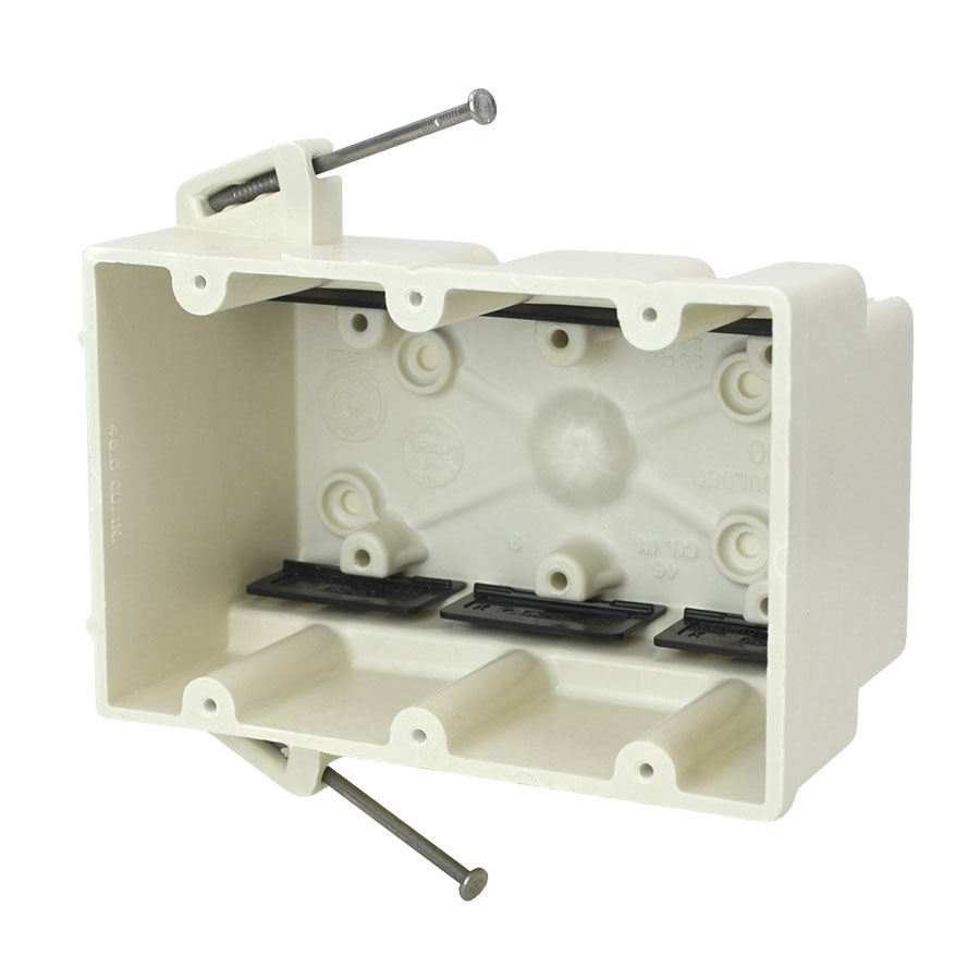 CASE OF 12 Allied Moulded Products SB-1H Plastic 1-Gange Electrical Box 
