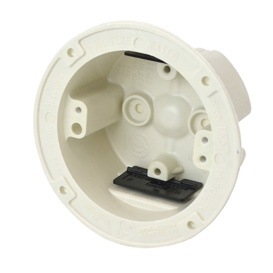 9305-K 35 round fixture support box with flange ground strap