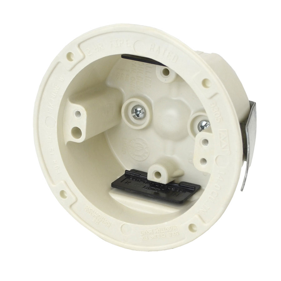 9305-SK 35 round fixture support box with flange snap bracket