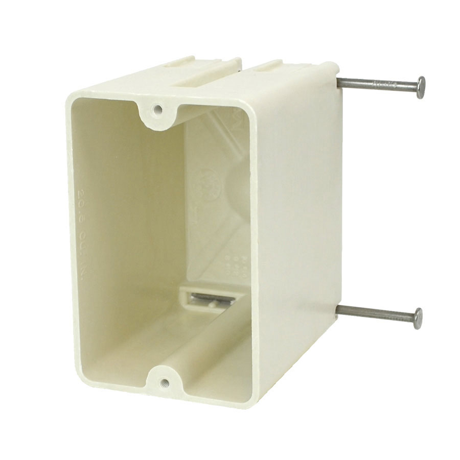 9327-N Single gang electrical box with back nails