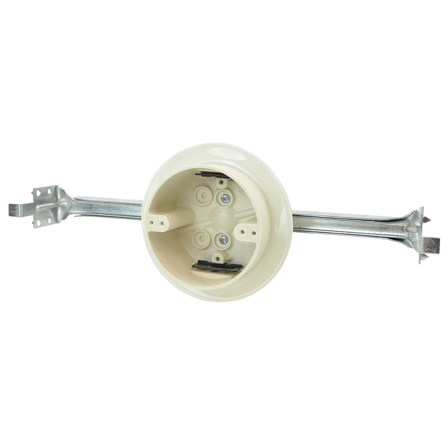 9350-BHKV2 4 round fixture support box with adjustable bar hanger airseal flange