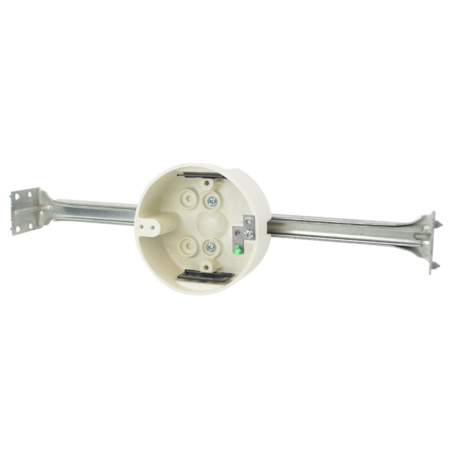 9364-BHGK 4 round fixture support box with adjustable bar hanger grounding strap