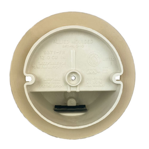 9371-FRV 4 round bottom mount fixture support box airseal flange