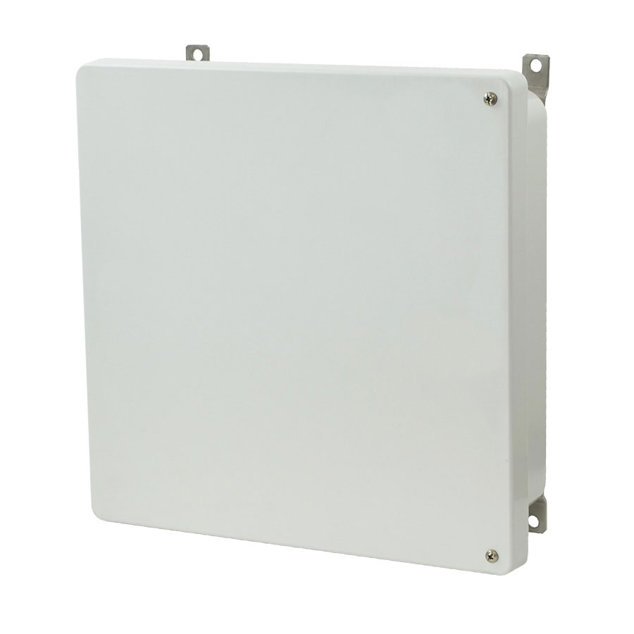 AM1224H Fiberglass enclosure with 2screw hinged cover