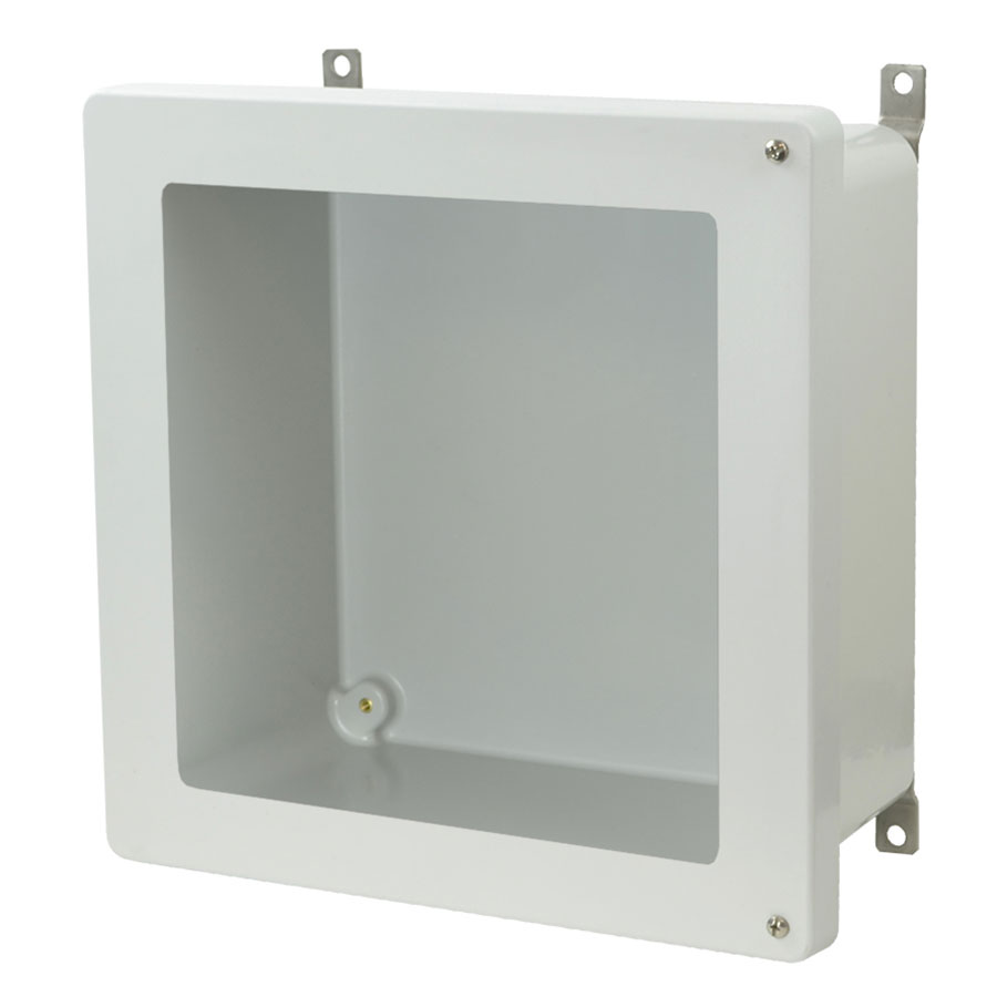 AM1226HW Fiberglass enclosure with 2screw hinged window cover