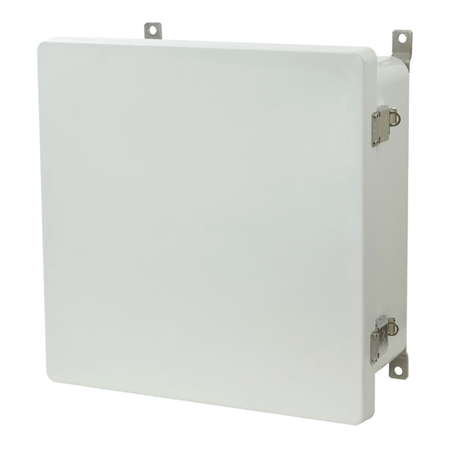 AM1226L Fiberglass enclosure with hinged cover and snap latch