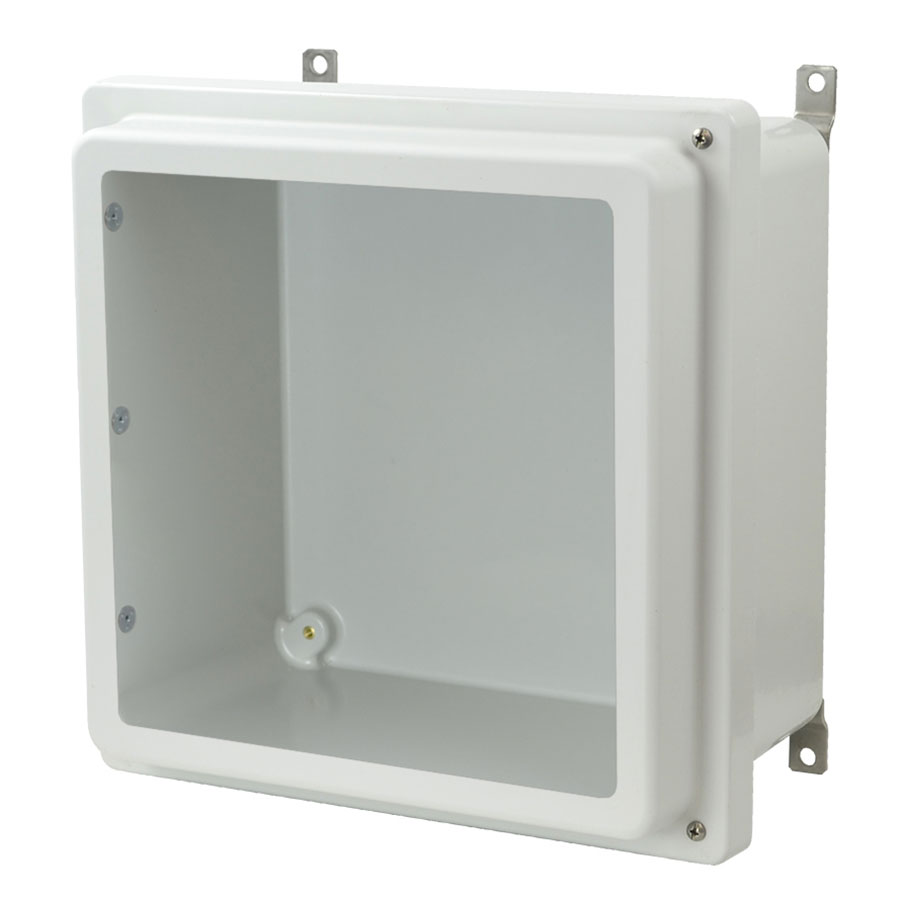 AM1226RHW Fiberglass enclosure with raised 2screw hinged window cover