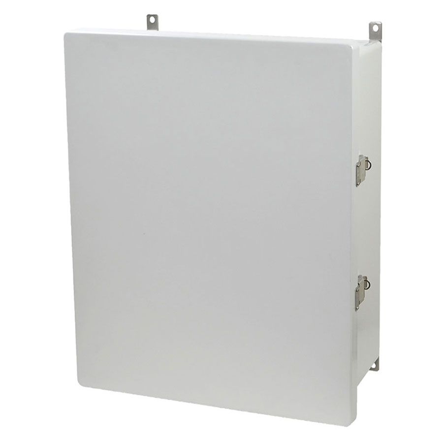 AM2068L Fiberglass enclosure with hinged cover and snap latch