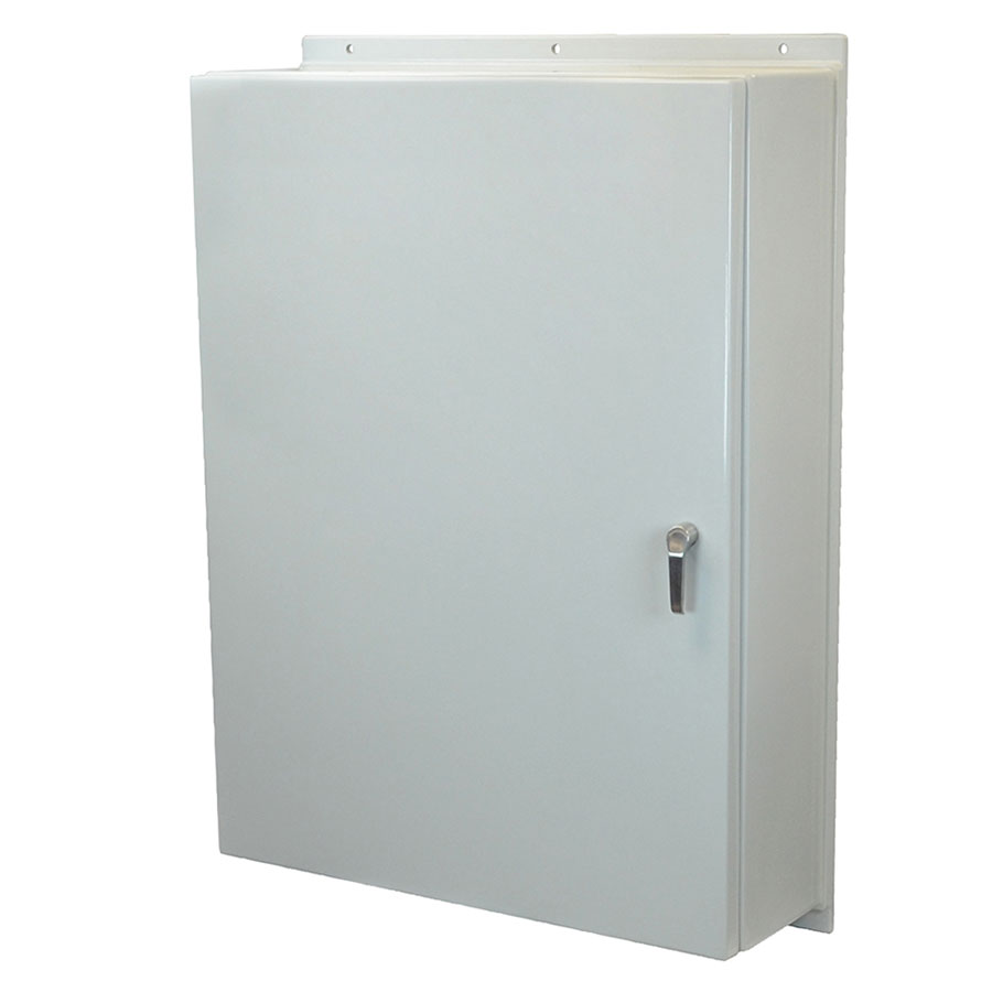 AM483612L3PT Fiberglass enclosure with hinged cover and 3point handle