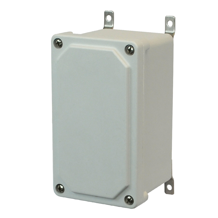 AM743 Fiberglass small junction box with 4screw liftoff cover