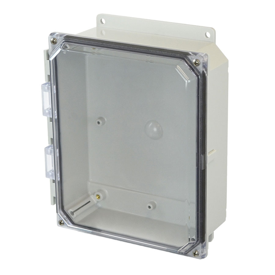 AMP1082CCF Polycarbonate enclosure with 4screw liftoff clear cover
