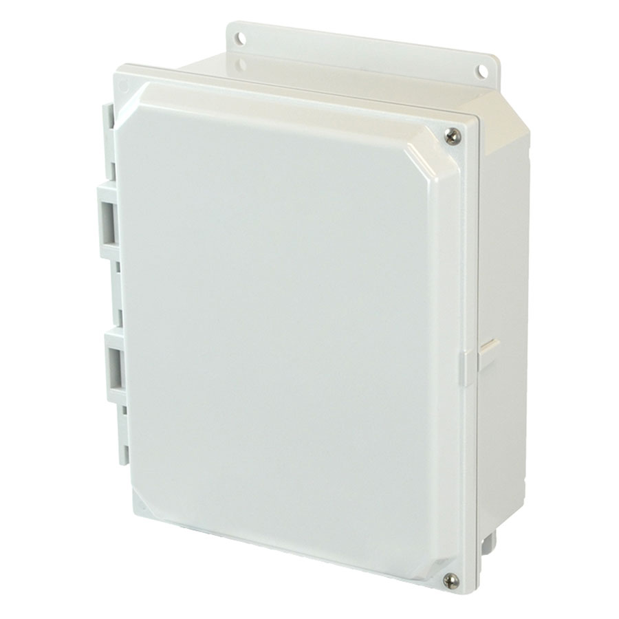 AMP1082HF Polycarbonate enclosure with 2screw hinged cover