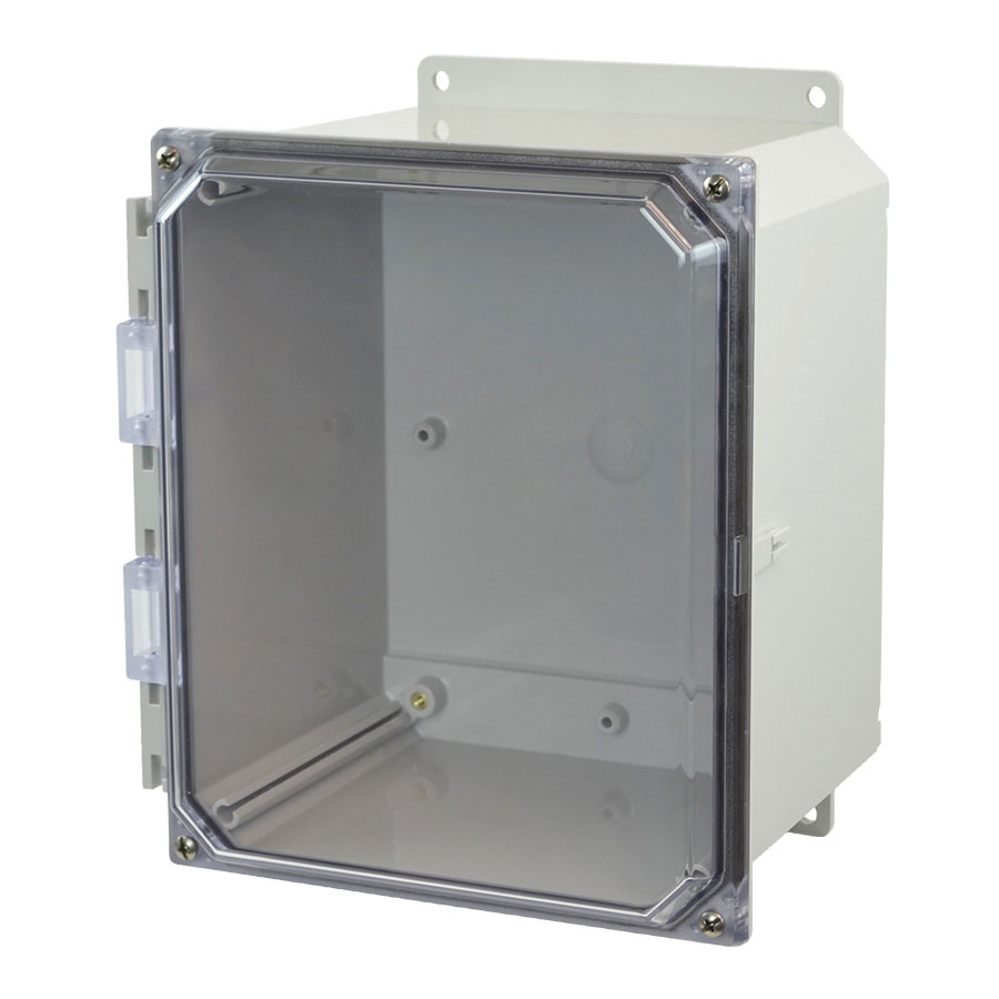 AMP1086CCF Polycarbonate enclosure with 4screw liftoff clear cover