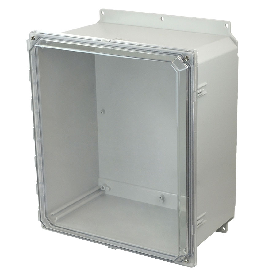 AMP1648CCF Polycarbonate enclosure with 4screw liftoff clear cover