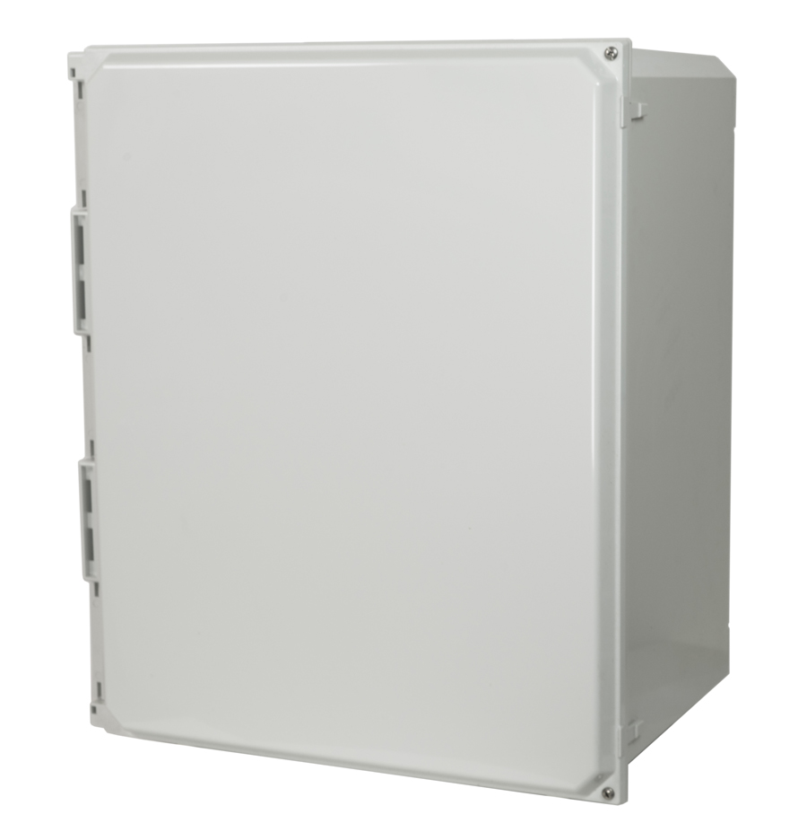 AMP2060H Polycarbonate enclosure with 2screw hinged cover
