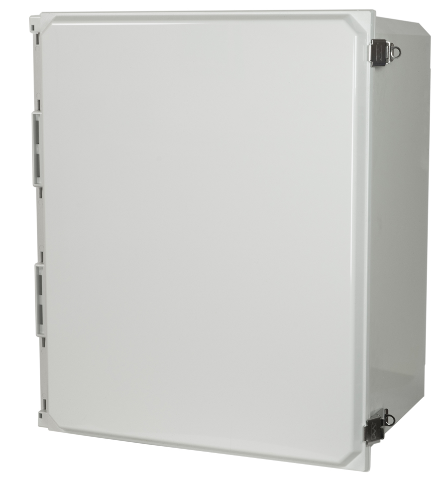 AMP2060L Polycarbonate enclosure with hinged cover and snap latch