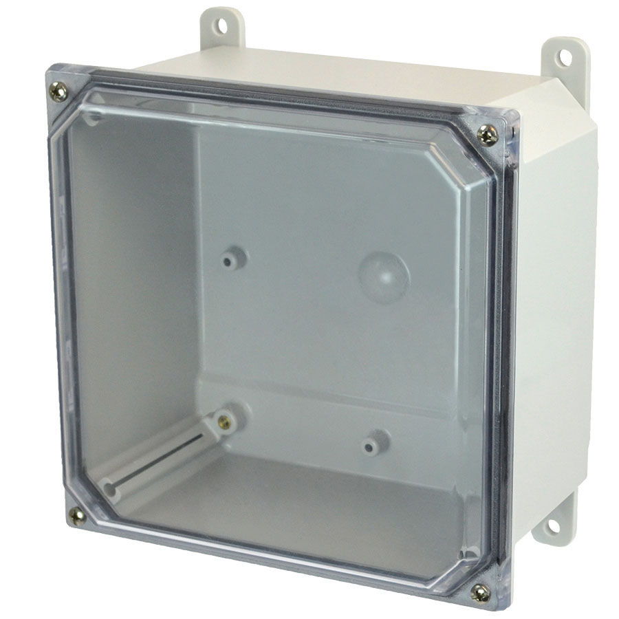 AMP884CC Polycarbonate enclosure with 4screw liftoff clear cover