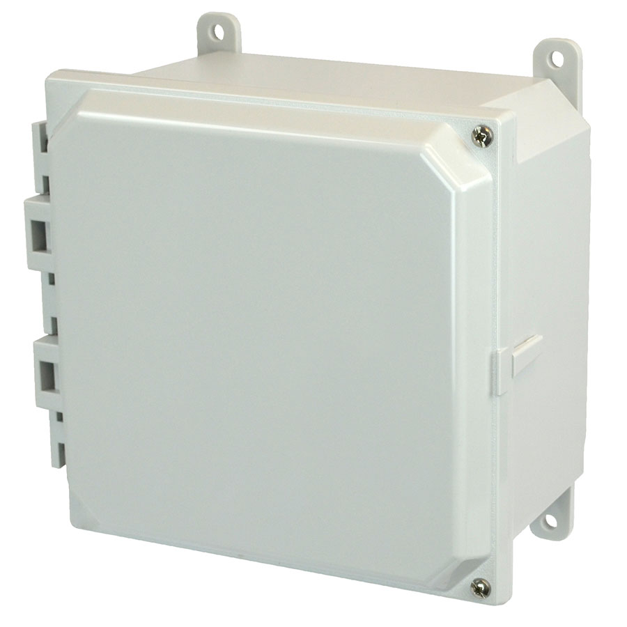 AMP884H Polycarbonate enclosure with 2screw hinged cover