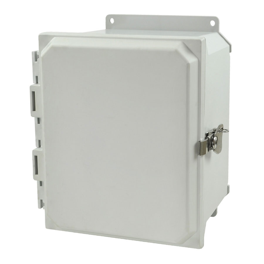 AMU1086TF Fiberglass enclosure with hinged cover and twist latch