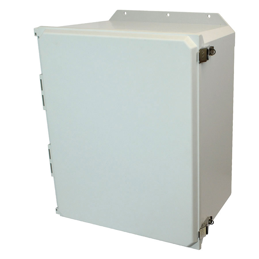AMU2060LF Fiberglass enclosure with hinged cover and snap latch