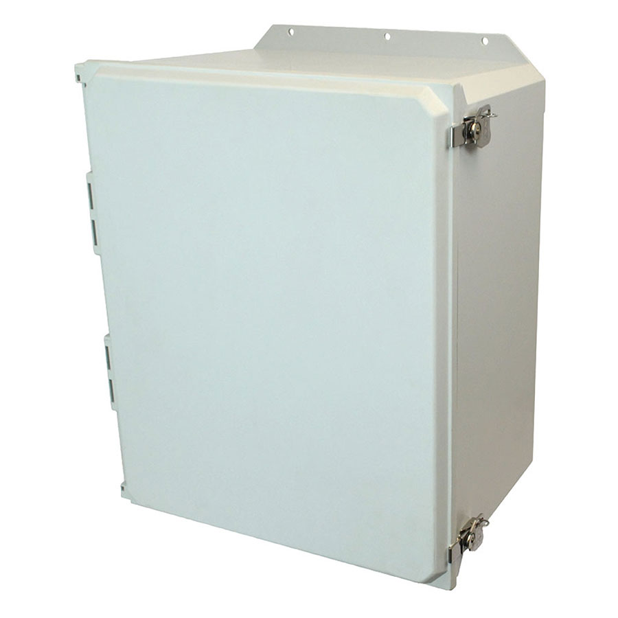 AMU2060TF Fiberglass enclosure with hinged cover and twist latch