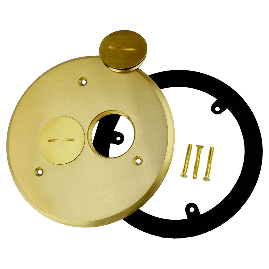 FB-3CVR Brass replacement cover for FB3 series floor boxes