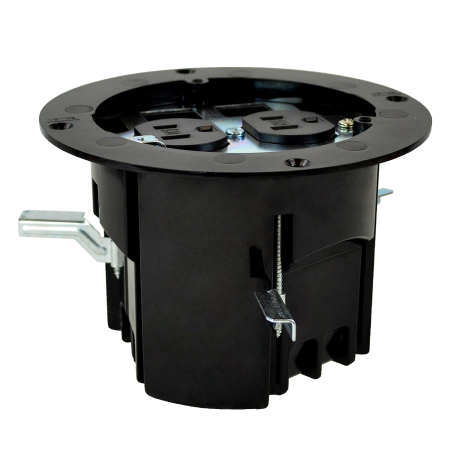 FB-4RI Round floor box roughin kit duplex deviceLV provisions