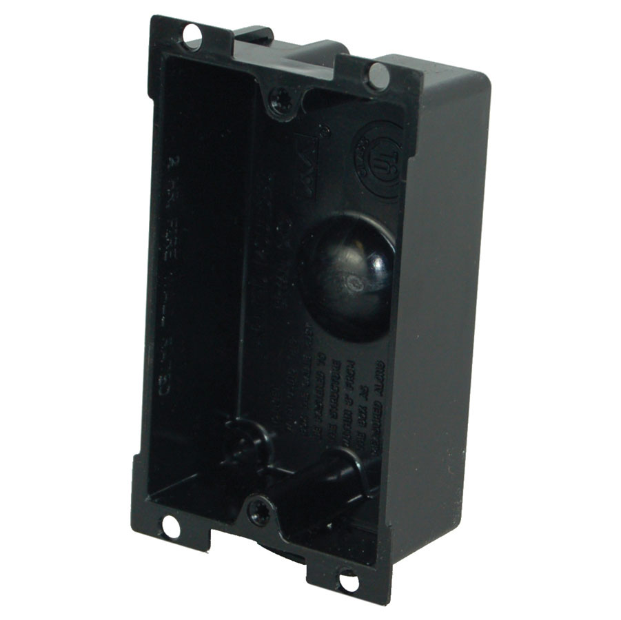 P-108E Single gang old work electrical box with nonmetal ears