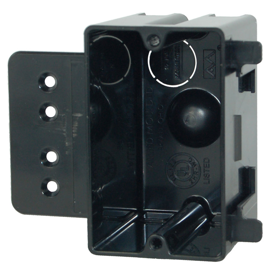 P-181H Single gang electrical box with moldedin stud face mount hanger 12 offset