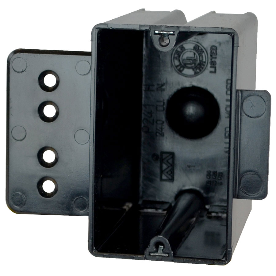 P-241HQT Single gang electrical box with moldedin stud face mount hanger 12 offset