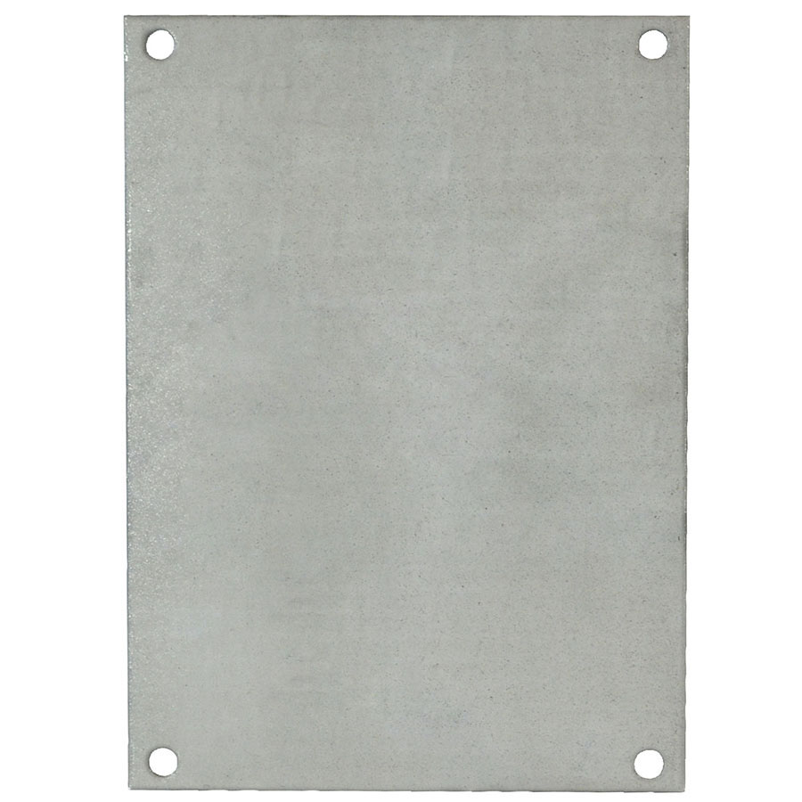 PG120 Galvannealed steel back panel for use with fiberglass enclosures